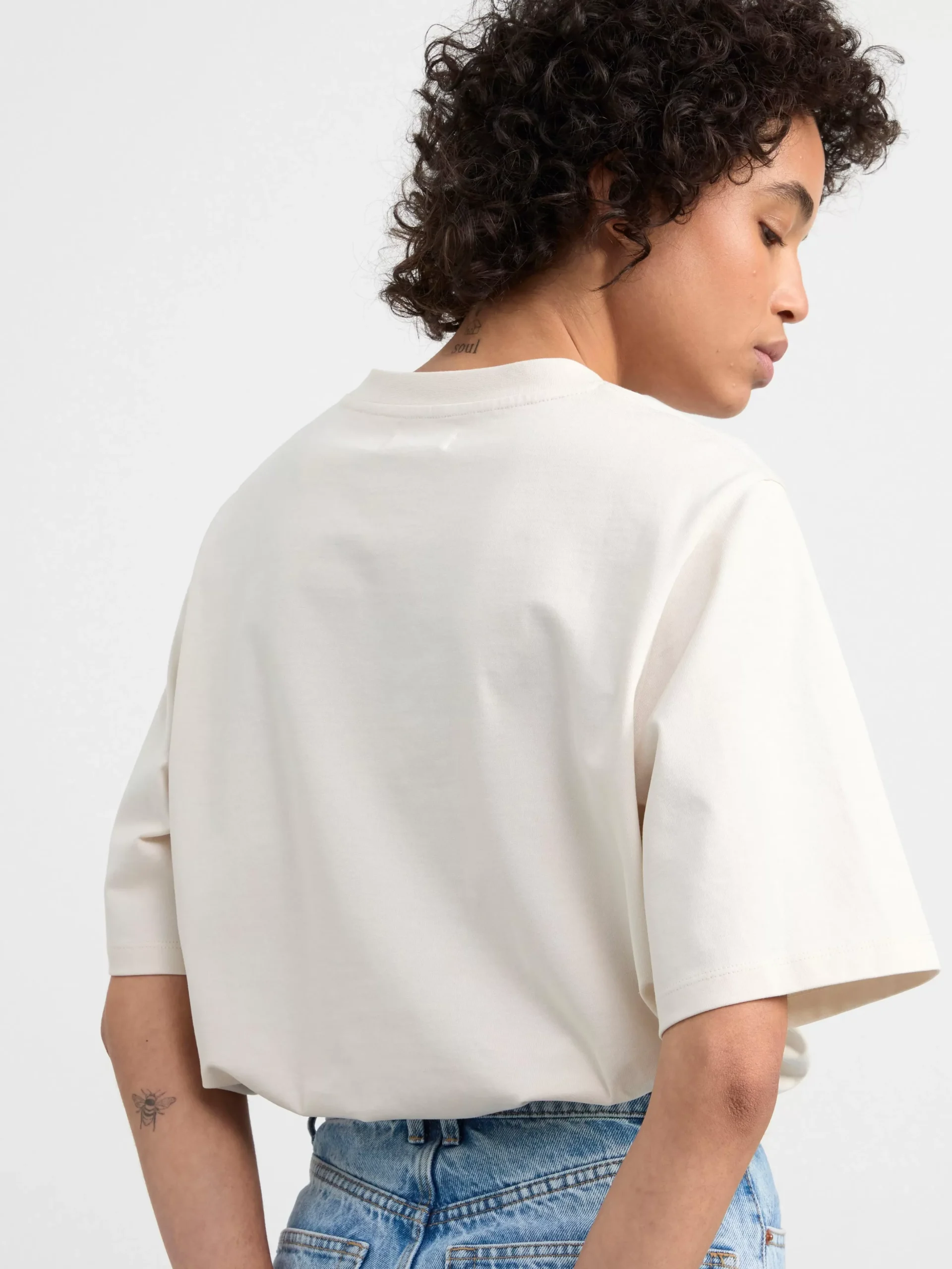 Toppar & T-Shirts>Lindex Oversized T-Shirt Light Beige