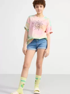 Toppar & T-Shirts>Lindex Oversized T-Shirt Med Tryck Off White