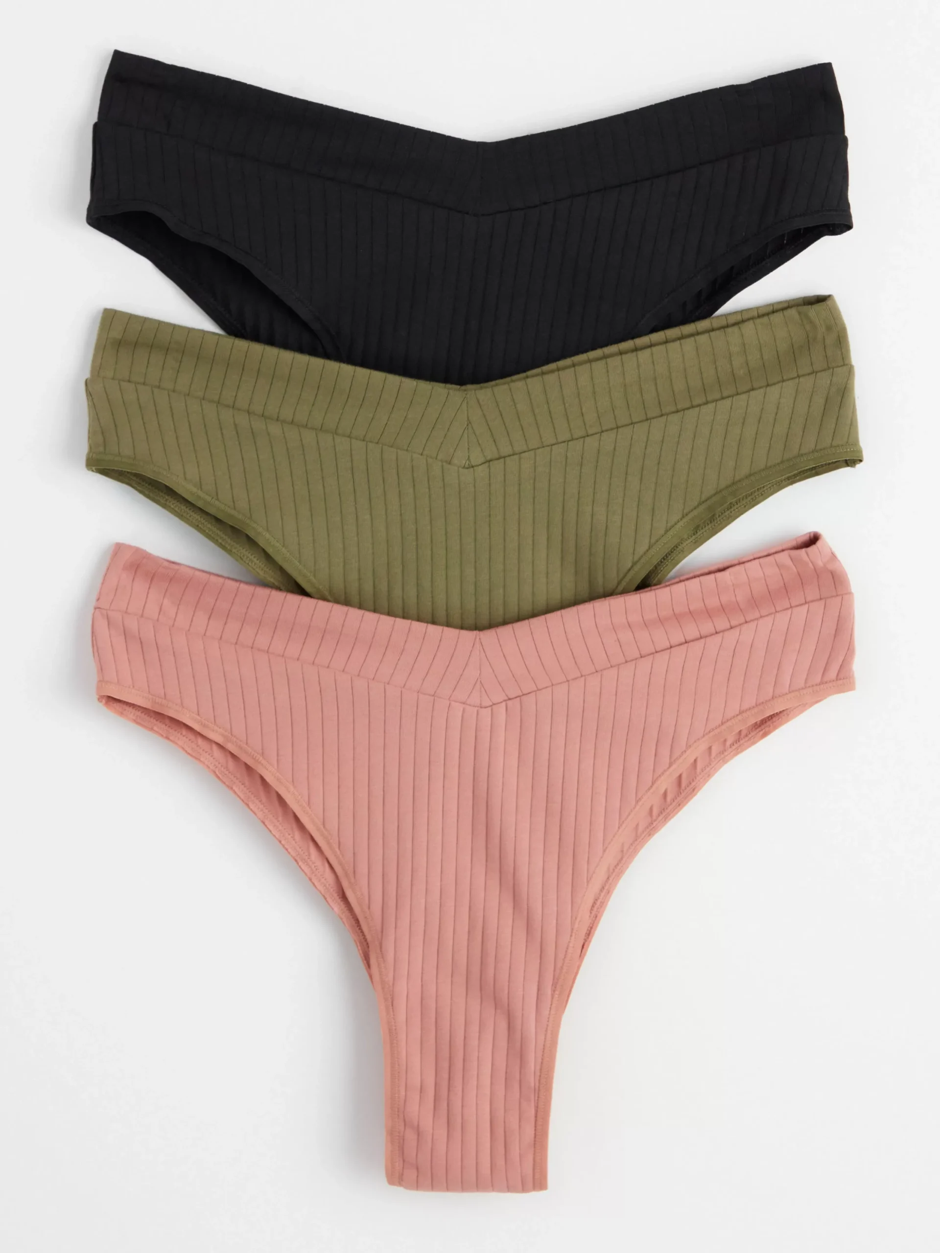 Trosor>Lindex 3-Pack Brazilian Trosor Midi Waist Light Dusty Khaki
