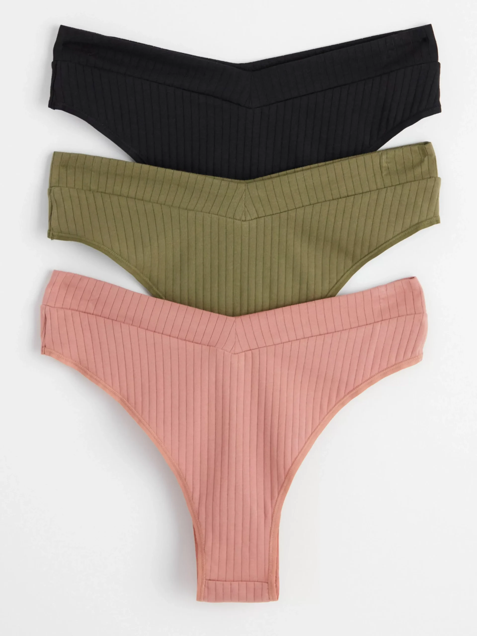 Trosor>Lindex 3-Pack Brazilian Trosor Midi Waist Light Dusty Khaki