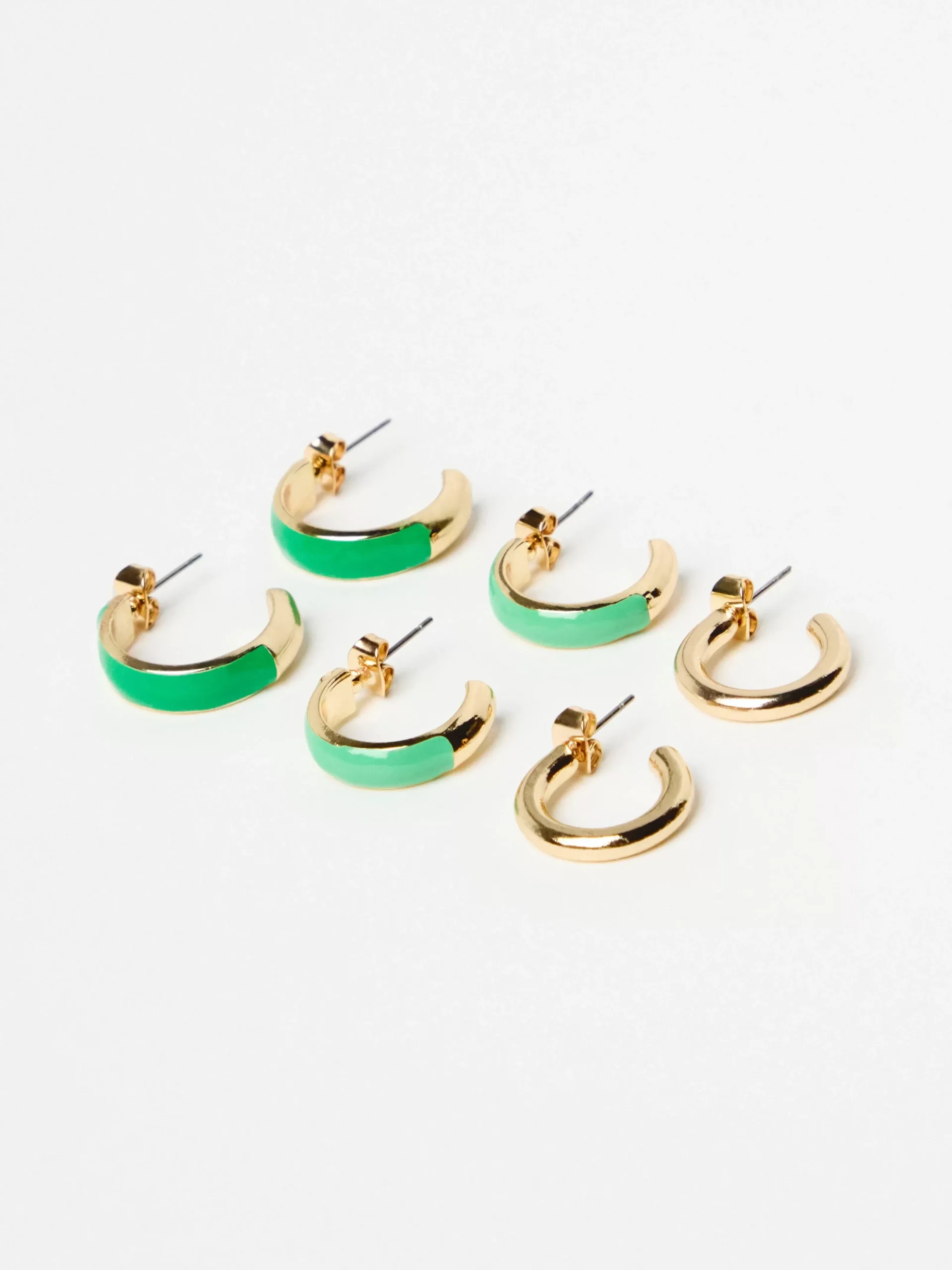 Accessoarer>Lindex 3-Pack Creolorhangen Green