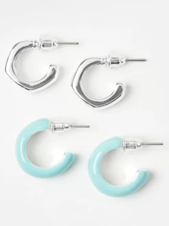 Accessoarer>Lindex 2-Pack Creolorhangen Light Aqua