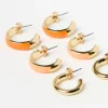 Accessoarer>Lindex 3-Pack Creolorhangen Orange