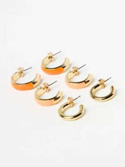 Accessoarer>Lindex 3-Pack Creolorhangen Orange