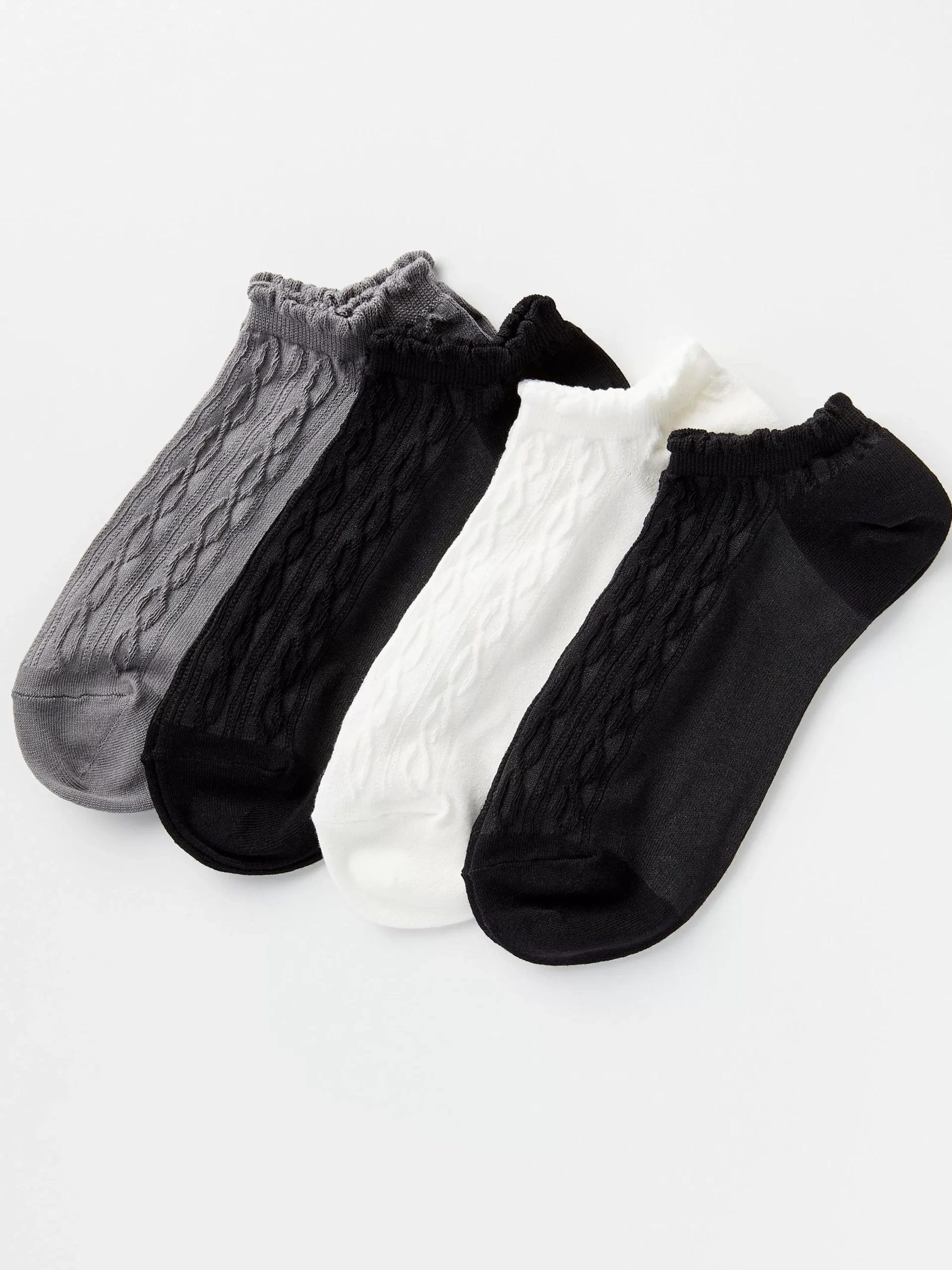 Strumpor>Lindex 4-Pack Footies Grey Melange