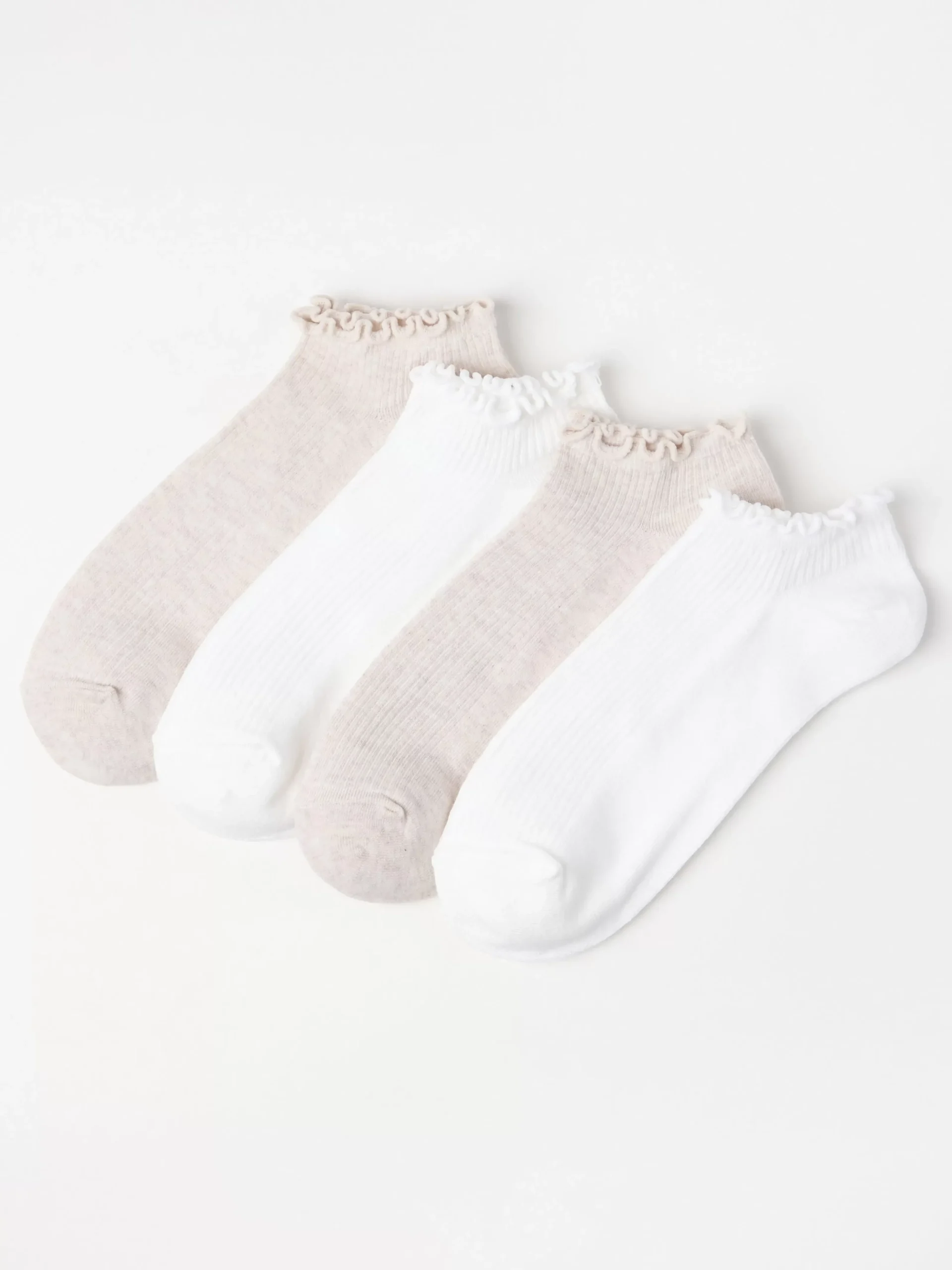 Strumpor>Lindex 4-Pack Footies White