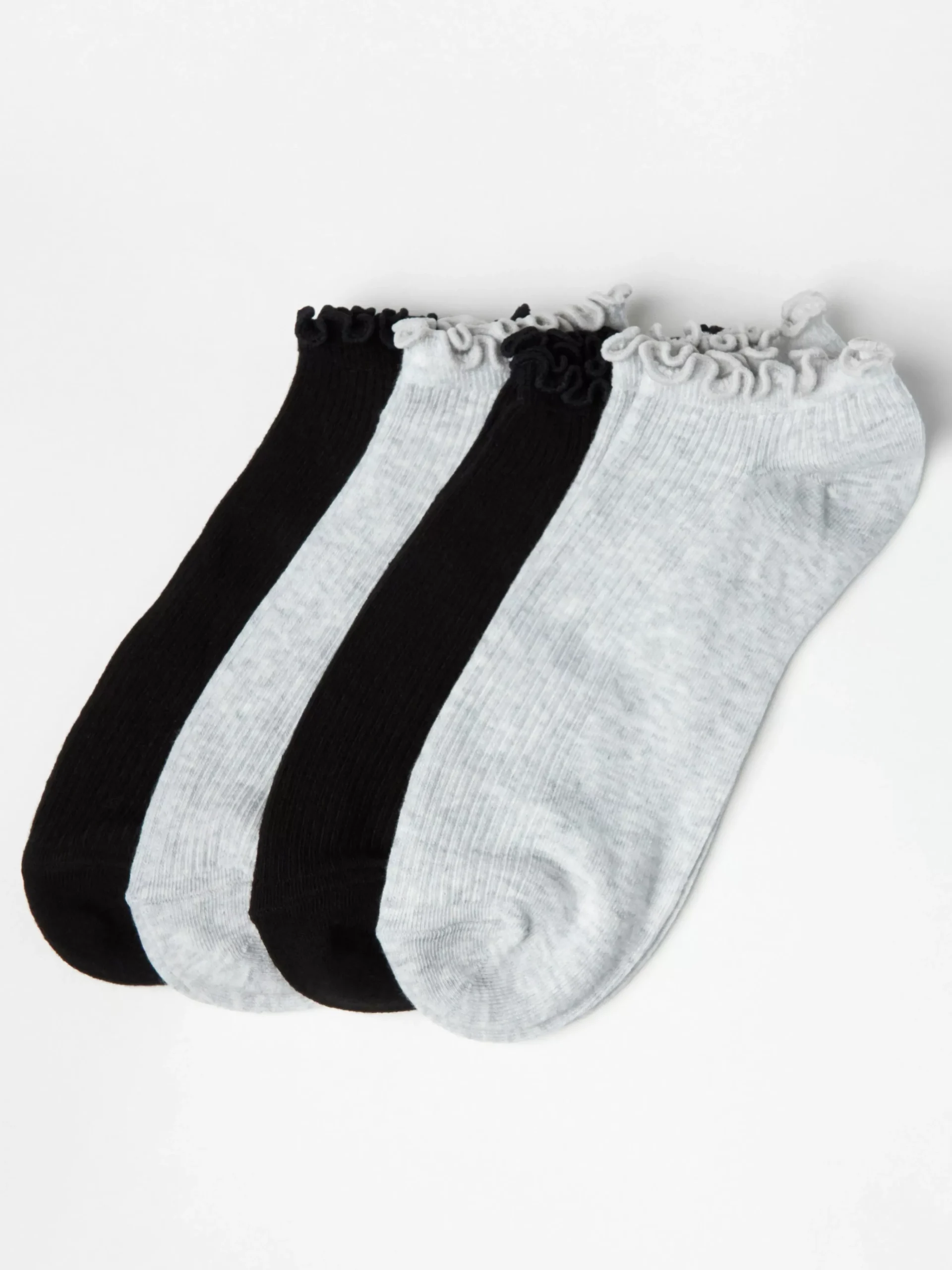 Strumpor>Lindex 4-Pack Footies Black