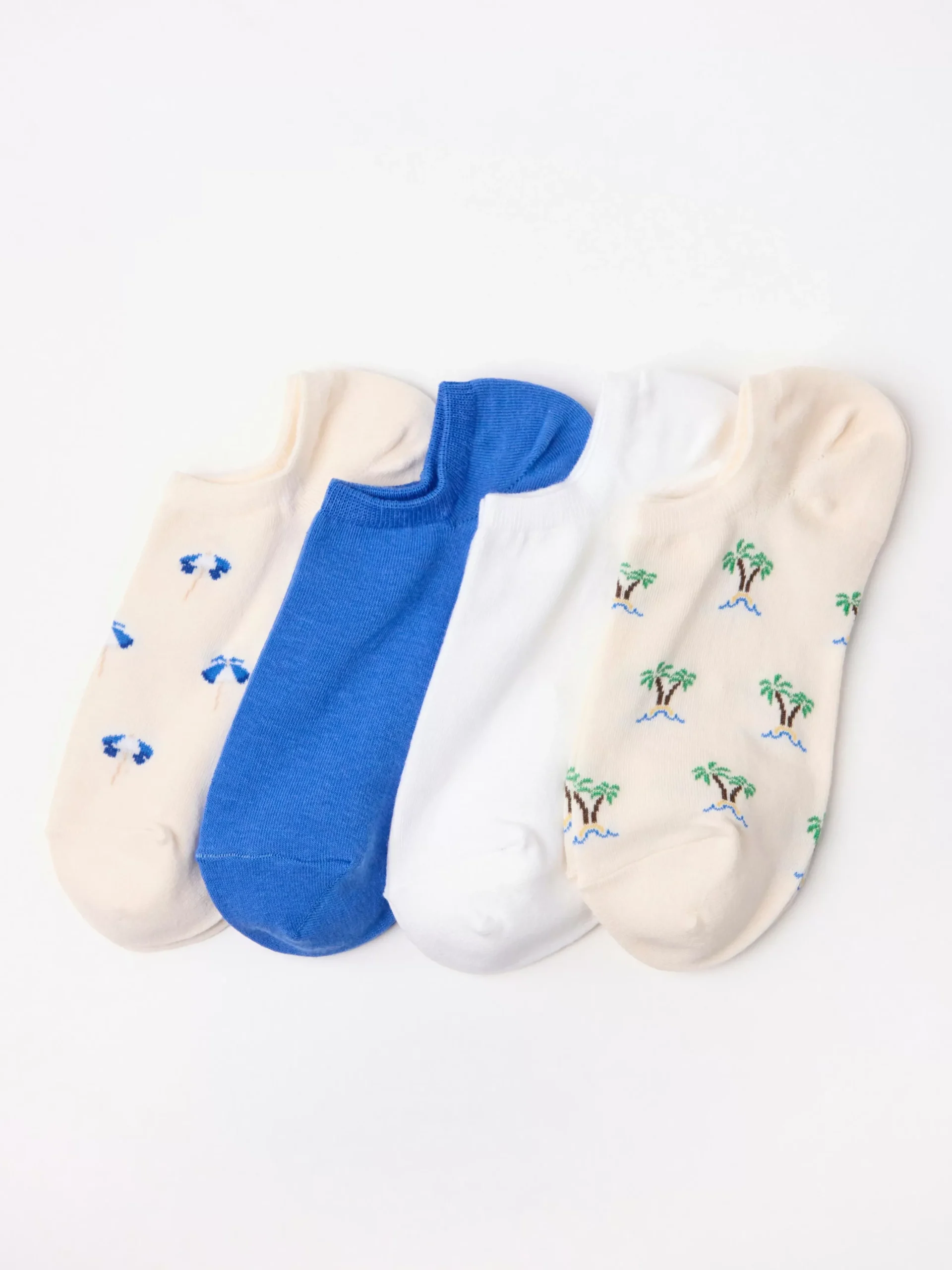 Strumpor>Lindex 4-Pack Footies Blue