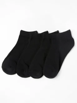 Strumpor>Lindex 4-Pack Footies Black