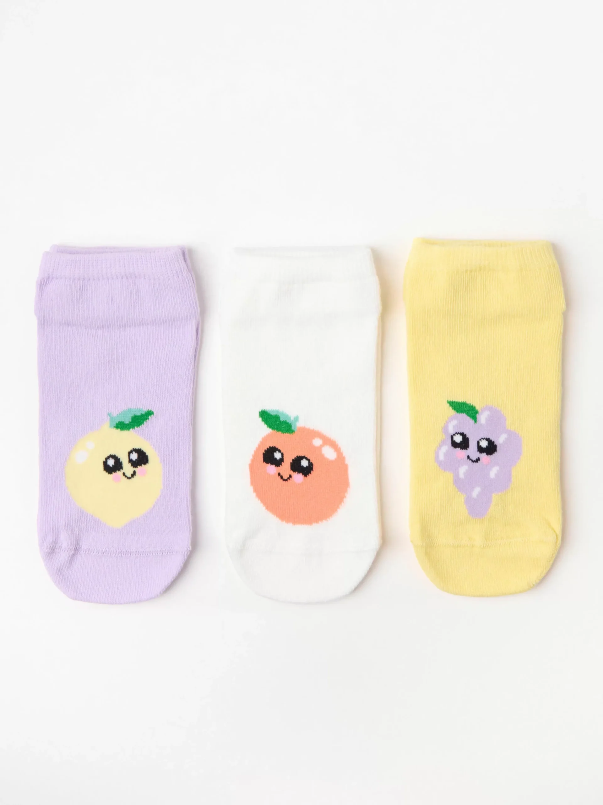 Underkläder>Lindex 3-Pack Footies Med Frukter Light Yellow