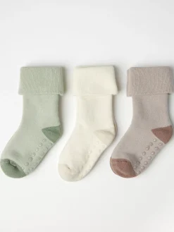 Strumpor & Strumpbyxor>Lindex 3-Pack Frottestrumpor Dusty Green