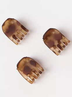 Accessoarer>Lindex 3-Pack Harklammor Brown