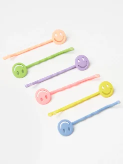 Accessoarer>Lindex 6-Pack Harnalar Med Glada Figurer Light Pink