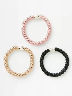 Accessoarer>Lindex 3-Pack Harsnoddar Dusty Pink