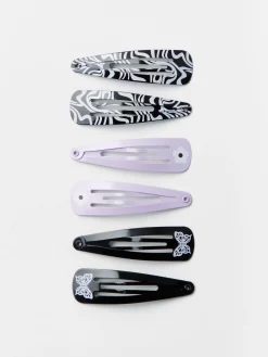 Accessoarer>Lindex 6-Pack Harspannen Dusty Blue