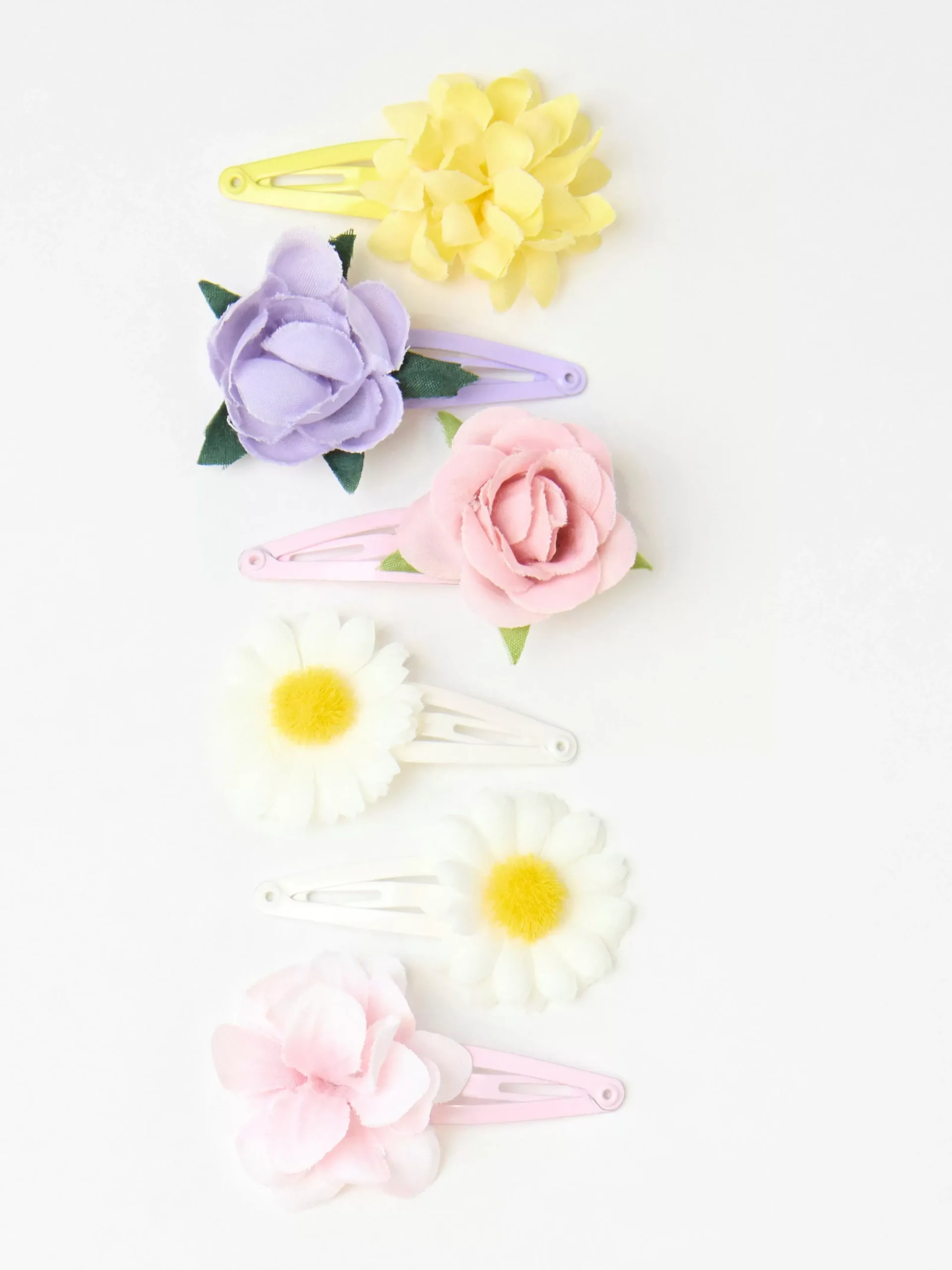 Accessoarer>Lindex 6-Pack Harspannen Med Blommor White
