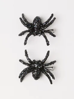 Accessoarer>Lindex 2-Pack Harspannen Med Glitterspindlar Black