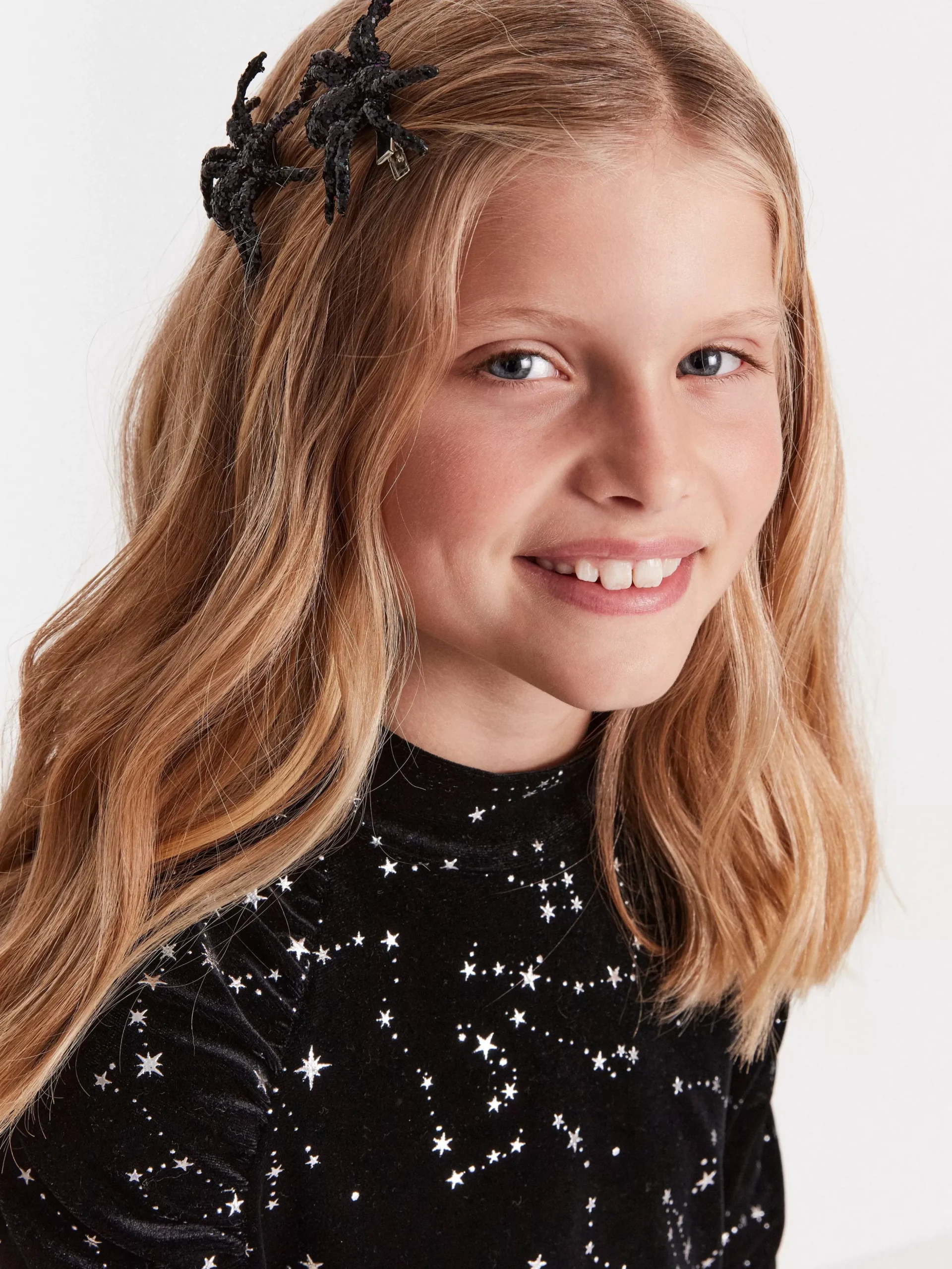 Accessoarer>Lindex 2-Pack Harspannen Med Glitterspindlar Black