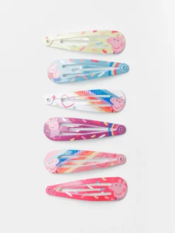 Accessoarer>Lindex 6-Pack Harspannen Med Greta Gris Light Pink