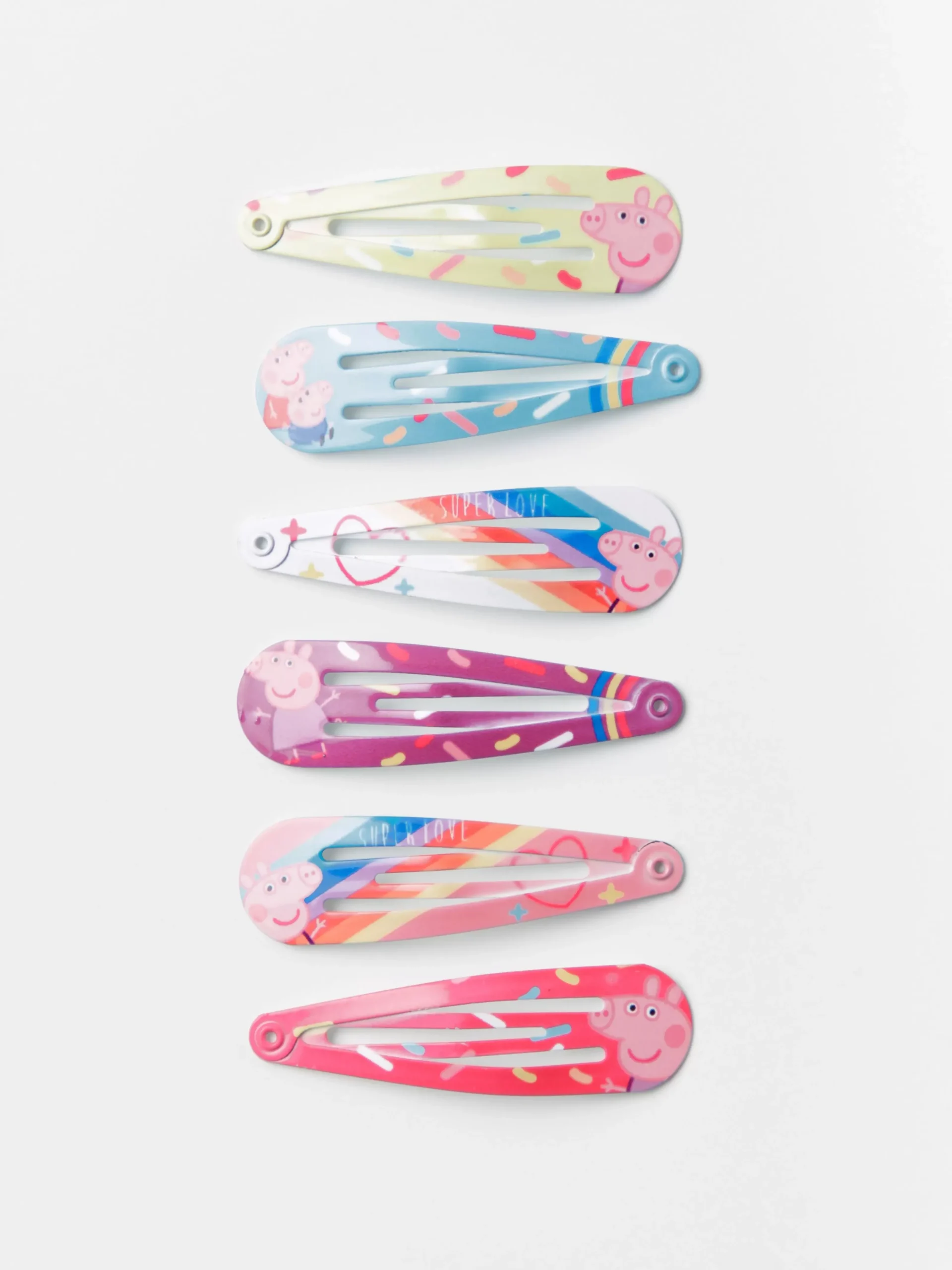 Accessoarer>Lindex 6-Pack Harspannen Med Greta Gris Light Pink