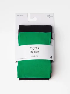Strumpbyxor & Leggings>Lindex 2-Pack Matta Strumpbyxor I 50 Denier Green