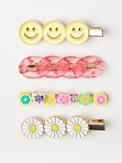 Accessoarer>Lindex 4-Pack Metallharspannen Med Motiv Gold