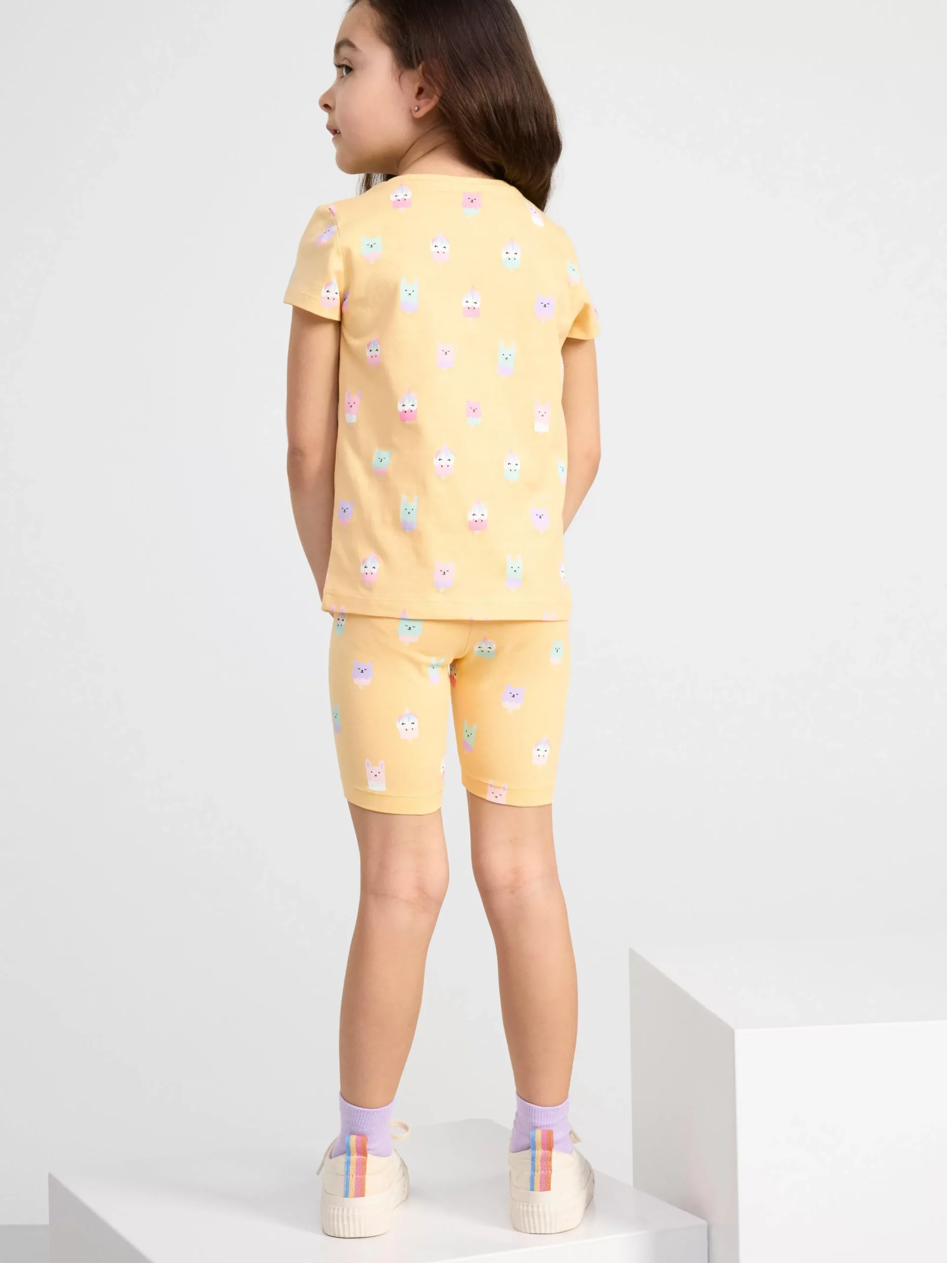Toppar & T-Shirts>Lindex 2-Pack Monstrade T-Shirts Light Yellow