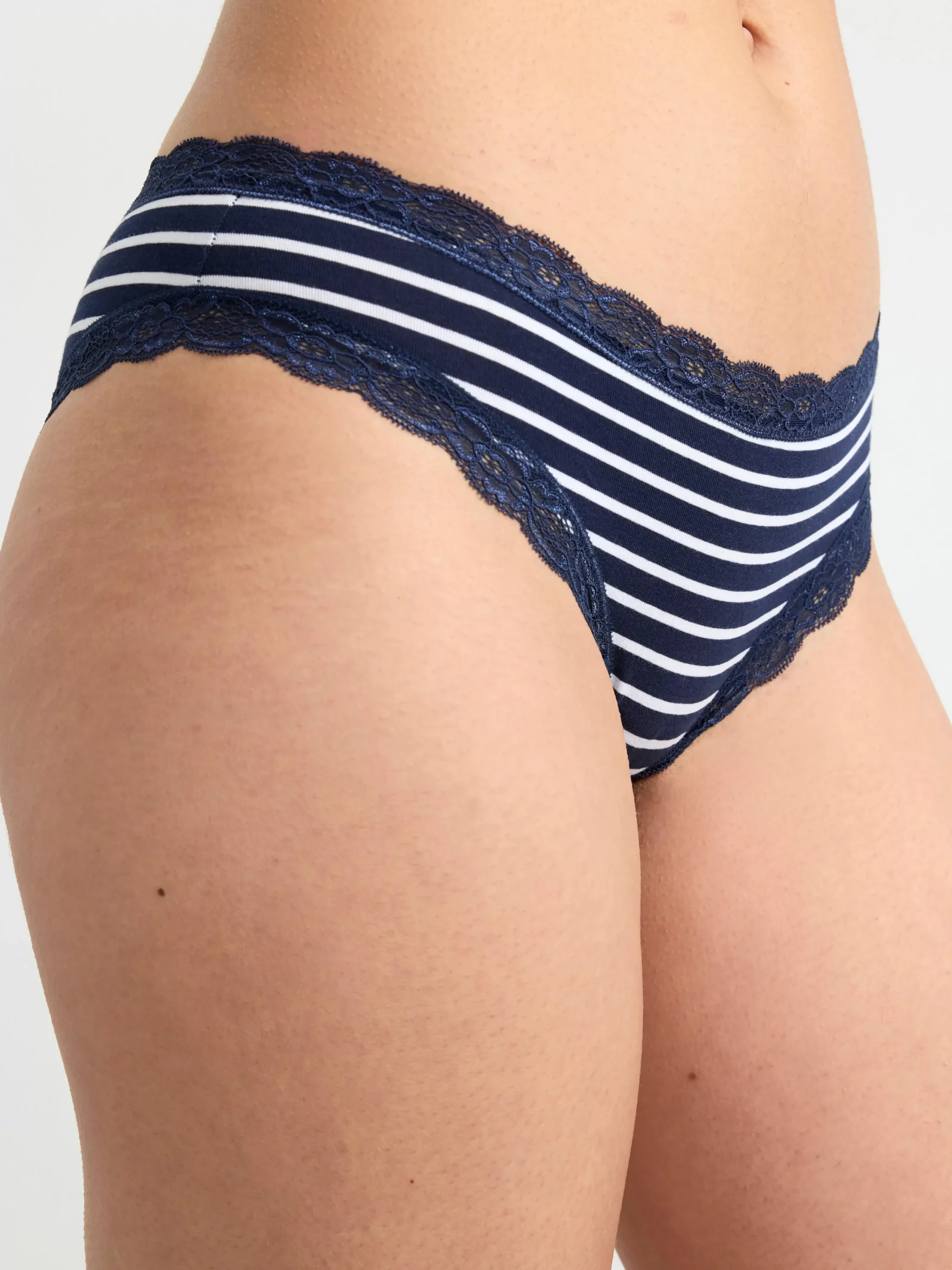 Trosor>Lindex 3-Pack Regular Waist Trosor Med Spets Navy