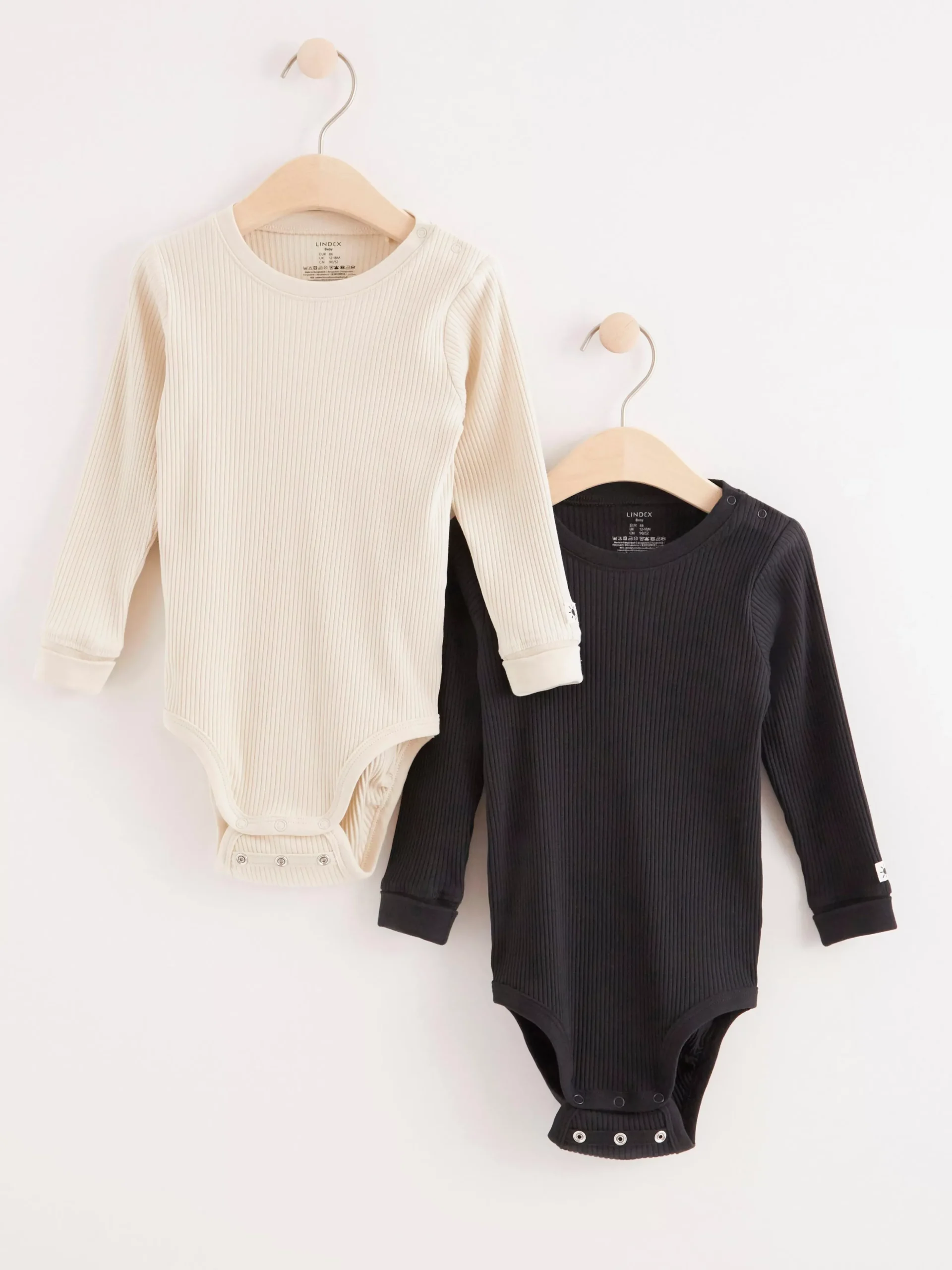 Bodies>Lindex 2-Pack Ribbade Bodies Light Beige