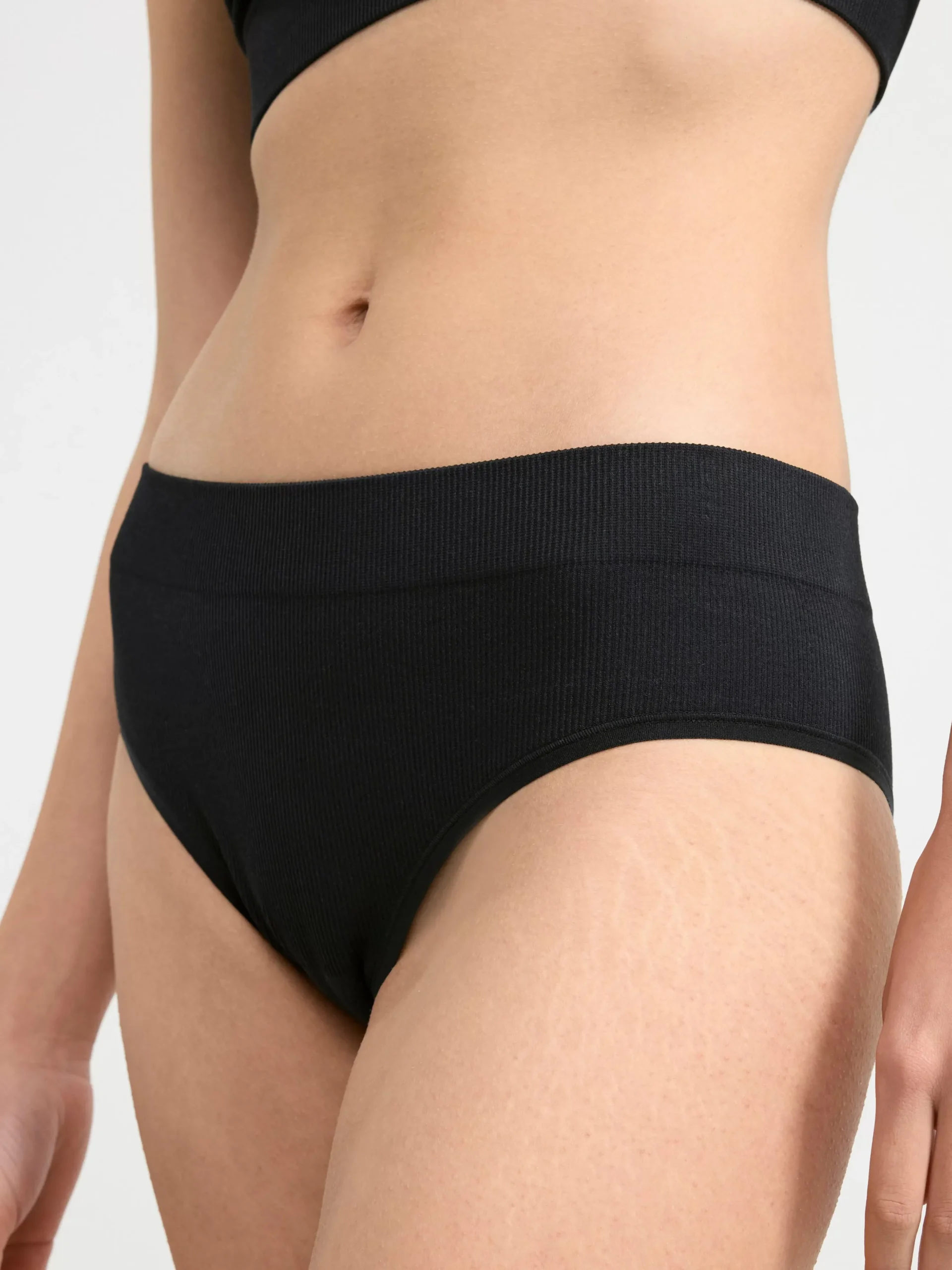 Trosor>Lindex 3-Pack Ribbade High Waist Brazilian-Trosor Light Dusty Green