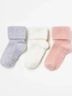 Nyfodd>Lindex 3-Pack Ribbade Strumpor Dusty Pink