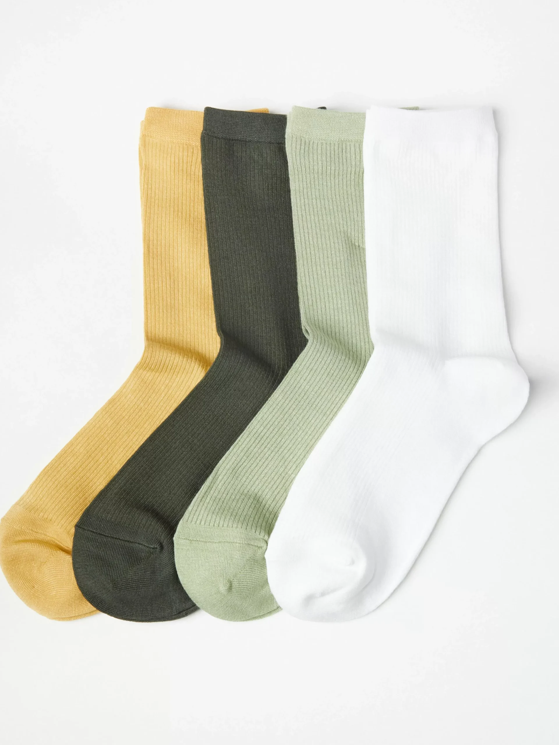 Strumpor>Lindex 4-Pack Ribbade Strumpor Lt Dusty Green