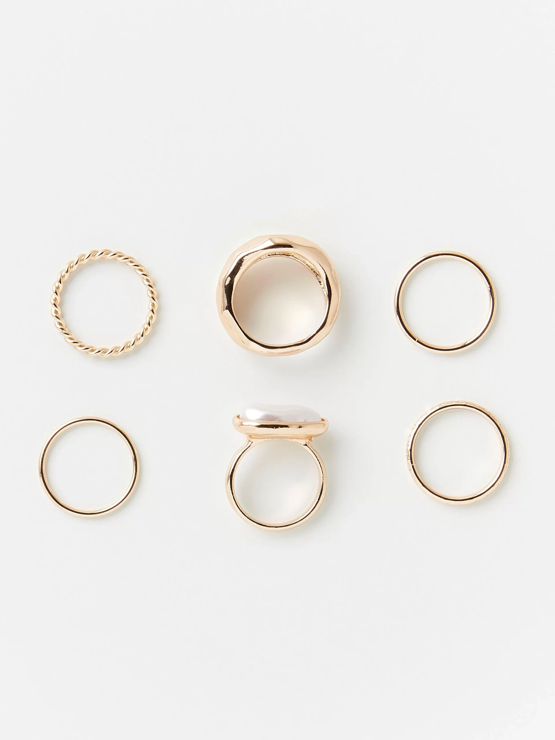 Accessoarer>Lindex 6-Pack Ringar Gold