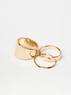 Accessoarer>Lindex 3-Pack Ringar Gold