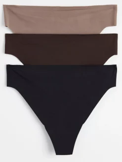 Träningskläder>Lindex 3-Pack Stringtrosor High Waist Sport Black