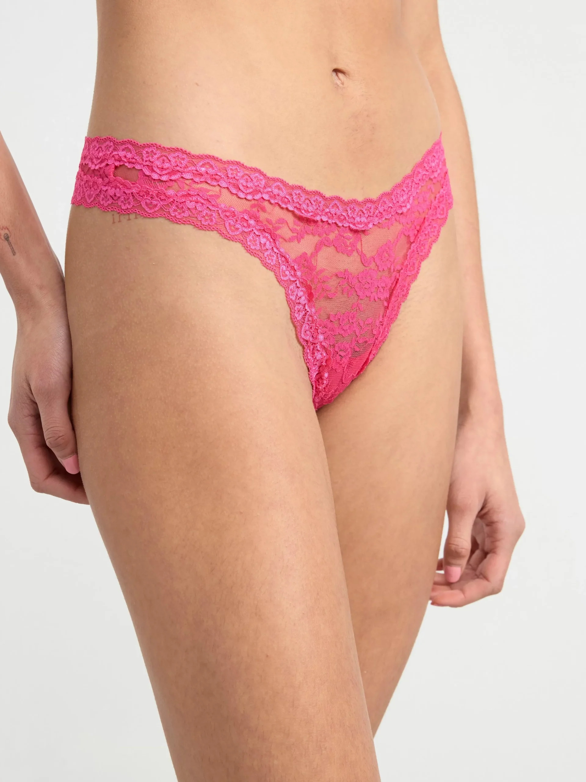 Trosor>Lindex 3-Pack Stringtrosor Low Waist Med Spets Light Pink
