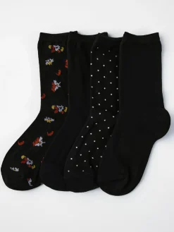 Strumpor>Lindex 4-Pack Strumpor Black