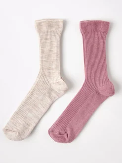 Underkläder>Lindex 2-Pack Strumpor I Ullblandning Dusty Pink