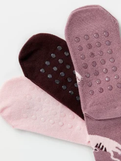 Underkläder>Lindex 3-Pack Strumpor Med Antislip Dark Lilac