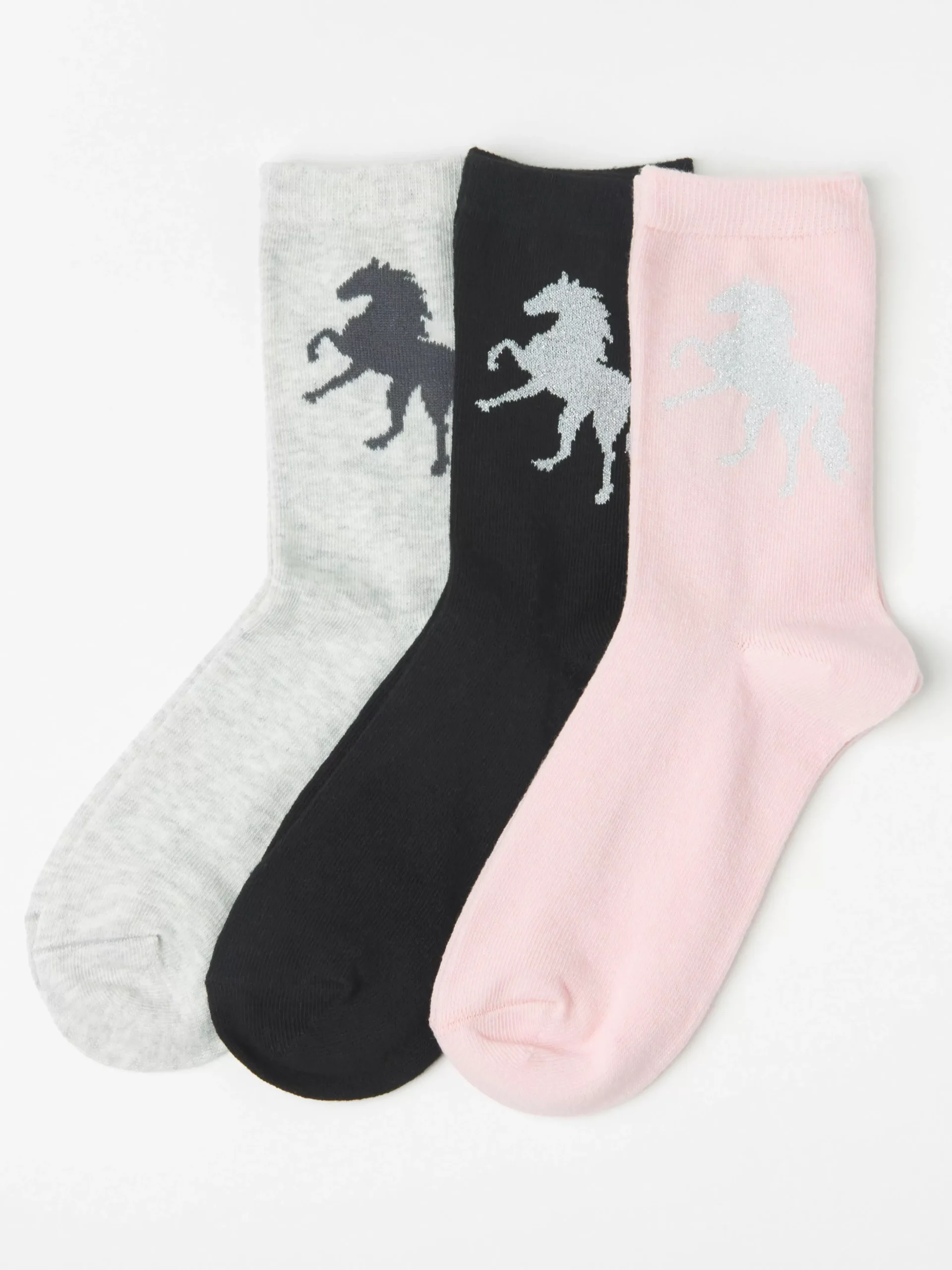 Underkläder>Lindex 3-Pack Strumpor Med Hastar Light Dusty Pink