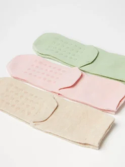 Underkläder>Lindex 3-Pack Strumpor Med Katter Och Antislip Light Dusty Green