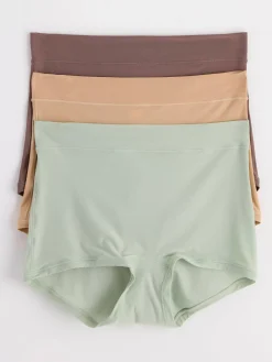 Trosor>Lindex 3-Pack Superstretchiga Boxertrosor Med Hog Midja Dark Dusty Brown