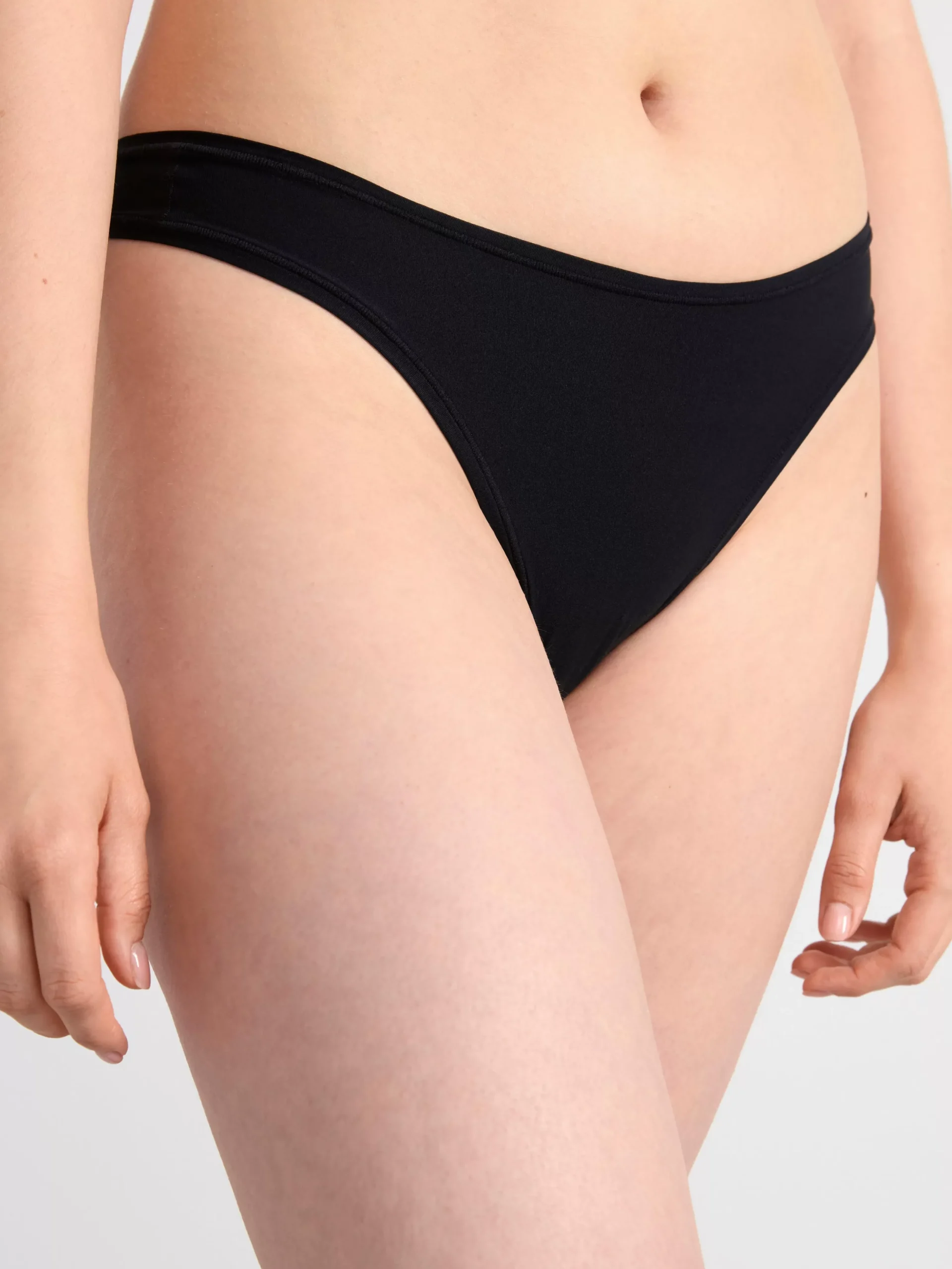 Trosor>Lindex 3-Pack Superstretchiga Stringtrosor Med Normalhog Midja Black