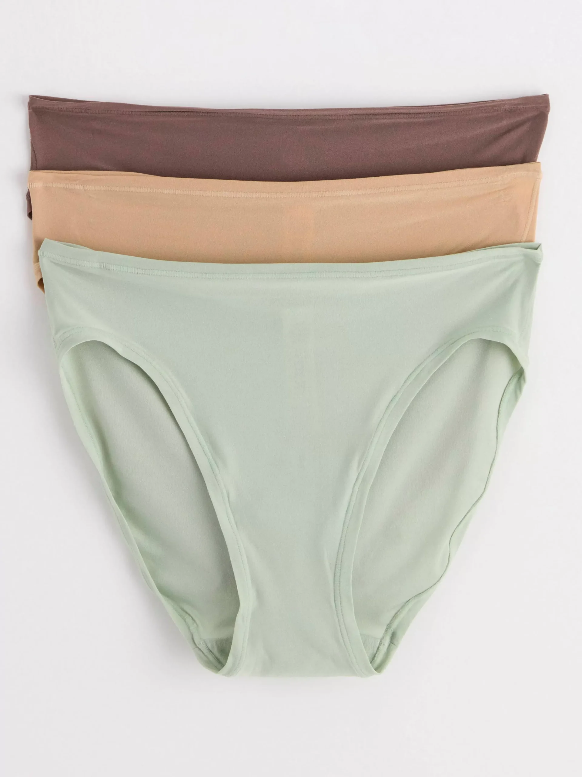 Trosor>Lindex 3-Pack Superstretchiga Trosor Med Normalhog Midja Dark Dusty Brown