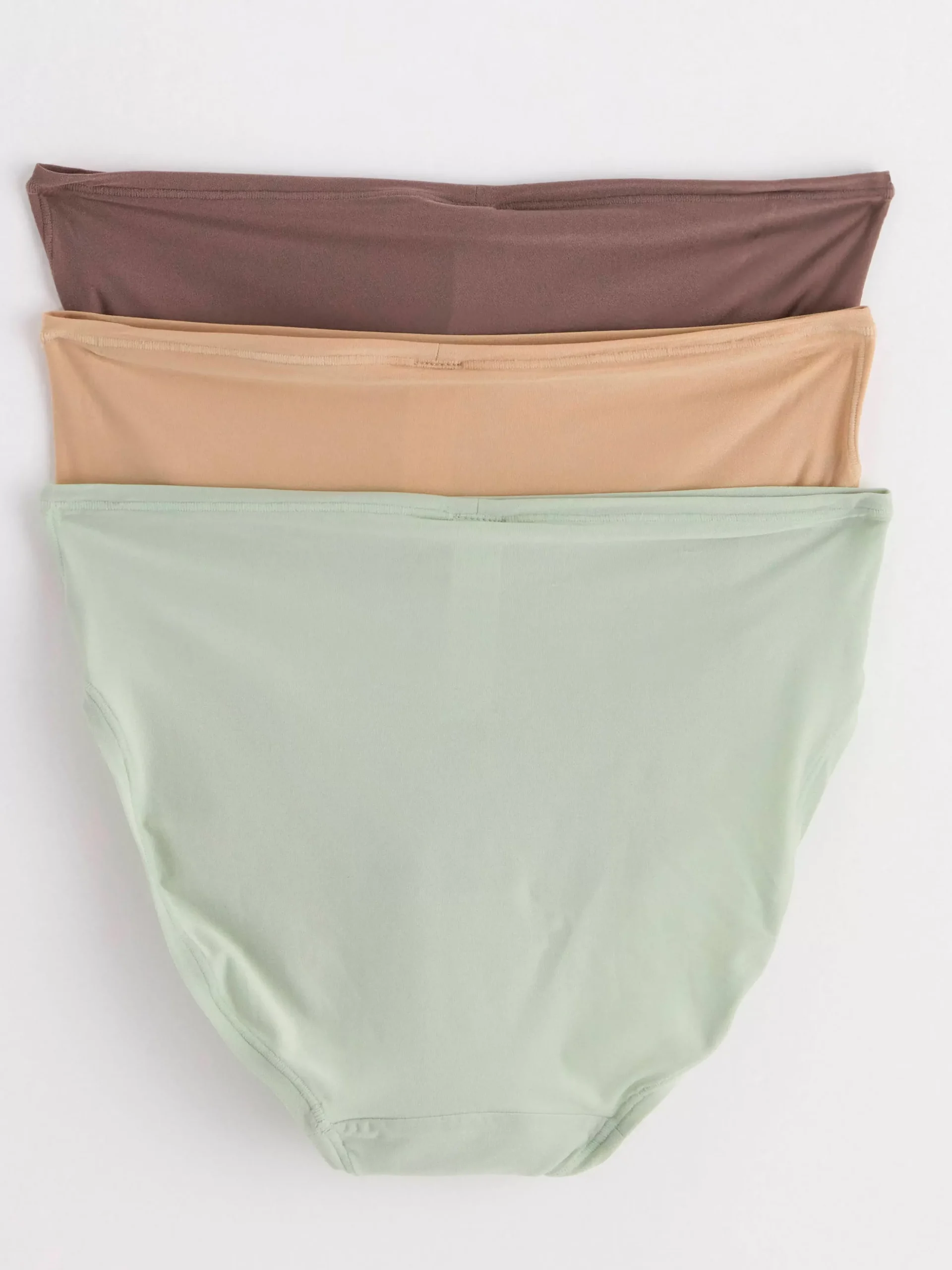 Trosor>Lindex 3-Pack Superstretchiga Trosor Med Normalhog Midja Dark Dusty Brown
