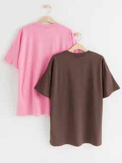 Toppar & T-Shirts>Lindex 2-Pack T-Shirts Light Pink