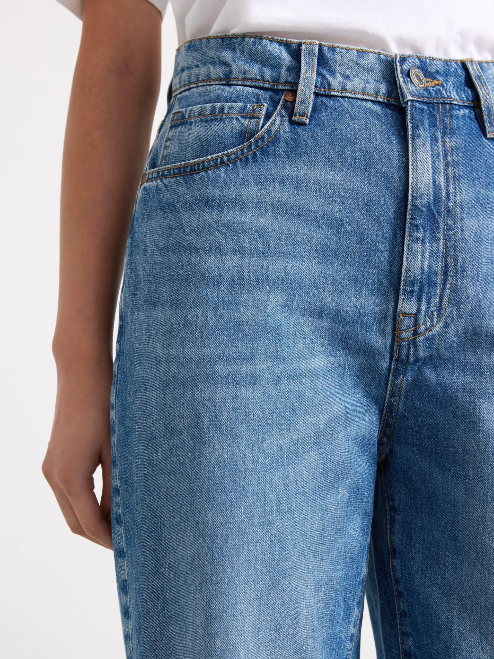 Jeans>Lindex Pam Mom High Waist Jeans Denim Blue