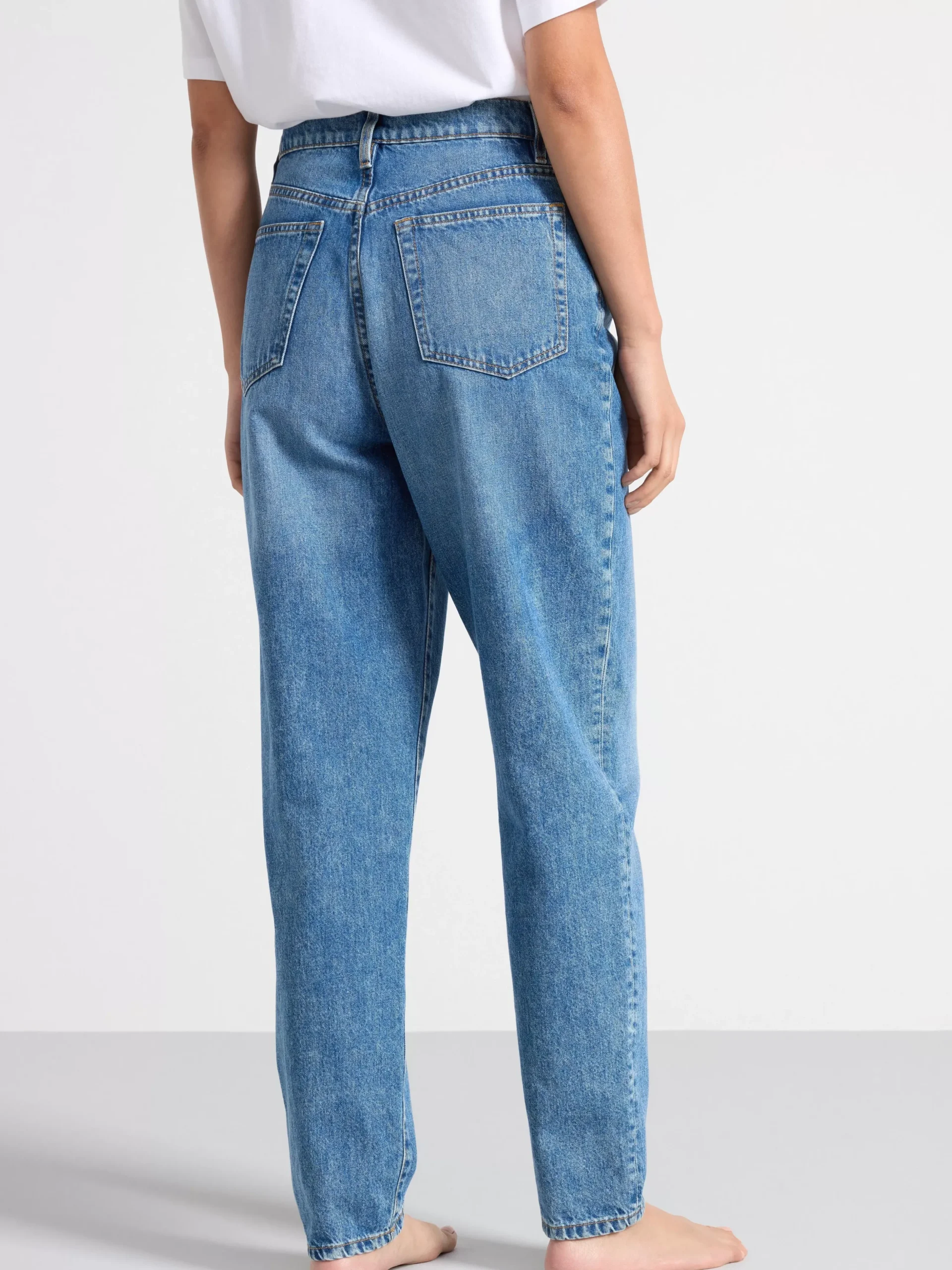 Jeans>Lindex Pam Mom High Waist Jeans Denim Blue