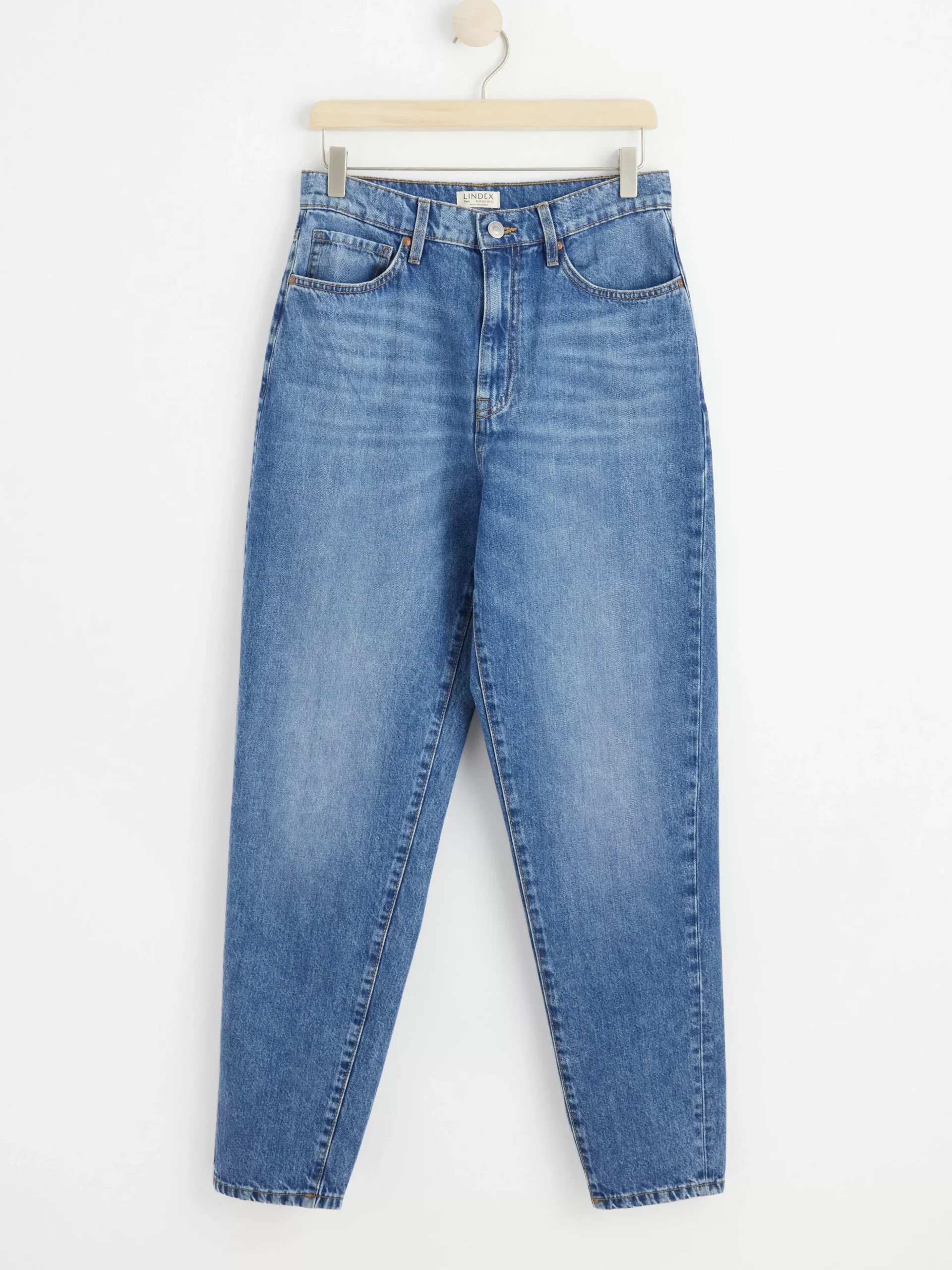 Jeans>Lindex Pam Mom High Waist Jeans Denim Blue