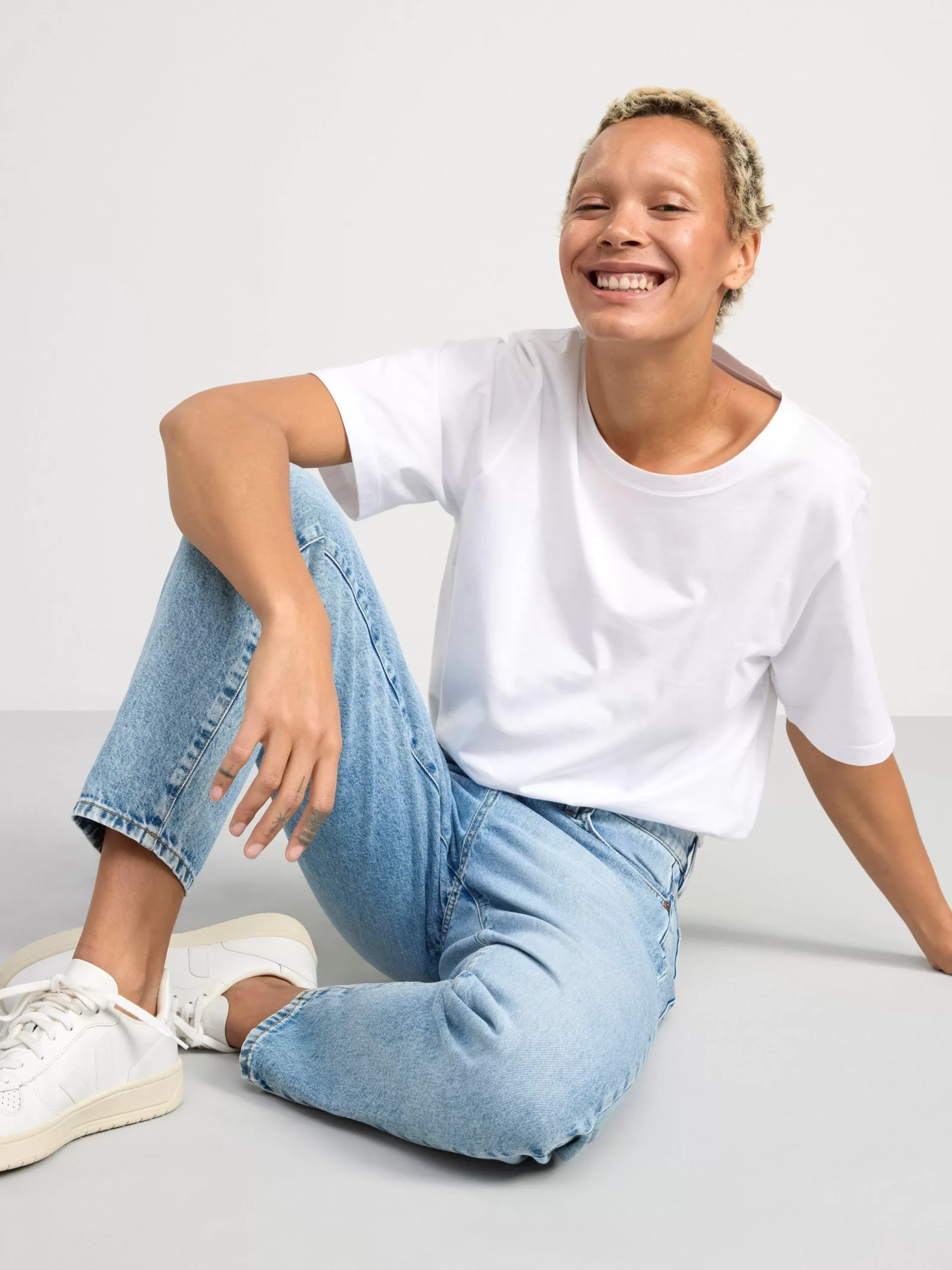 Jeans>Lindex Pam Mom High Waist Jeans Light Denim